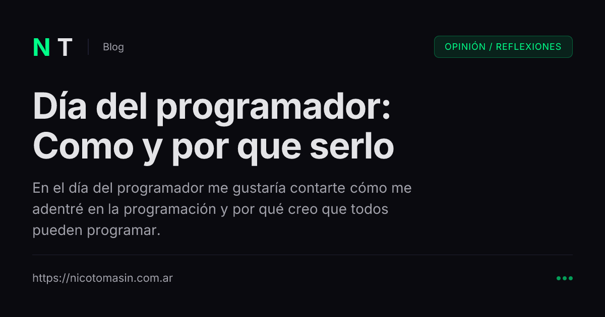 Día del programador: Como y por que serlo
